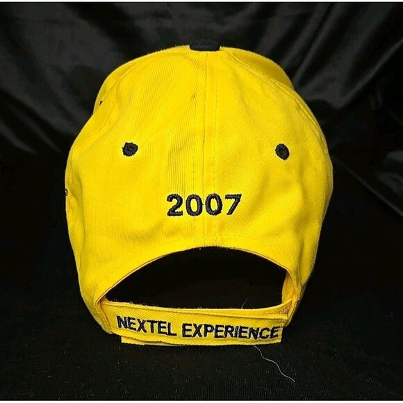 NASCAR Nextel Cup Series Hat Yellow Sprint 2007 Flames Strapback Adjustable Cap - Picture 4 of 8